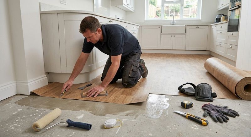 Sheet Linoleum Installation in Hyde Park, MA